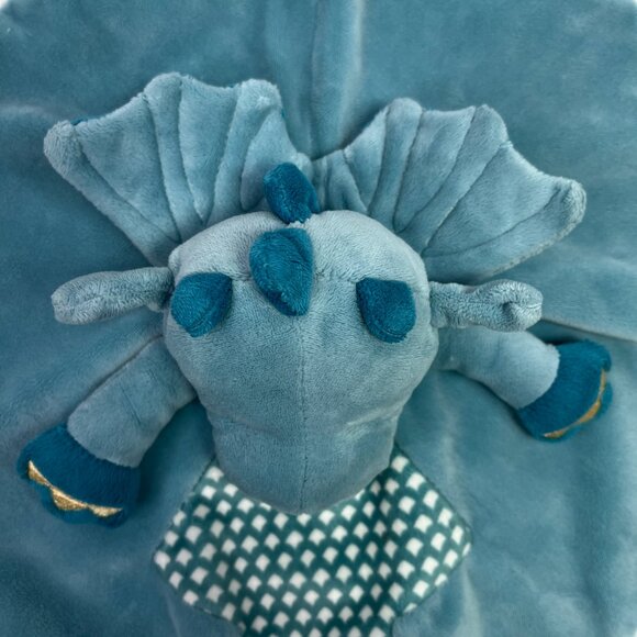 Demitri Dragon Snuggler Lovey Satin Trim Blanket Wings Fleece Plush Stuffed - Picture 4 of 11